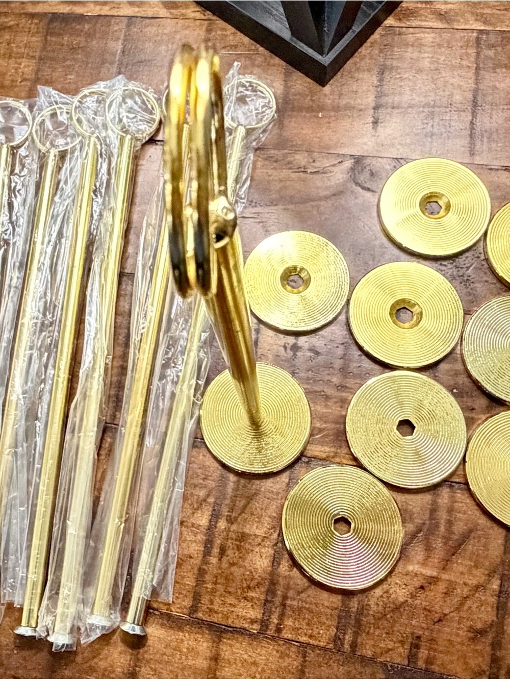 Gold Table Number Holder Stand - 12in, set of 9